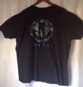 Neff Black T-Shirt with Neff logo front graphic Mens size XXL - Picture 1 of 4