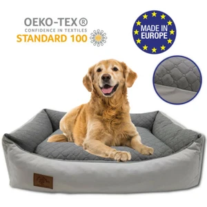 XL Hundebett Hundekissen Hundesofa Katzenbett 100x70 cm XL wasserdicht Grau - Bild 1 von 5