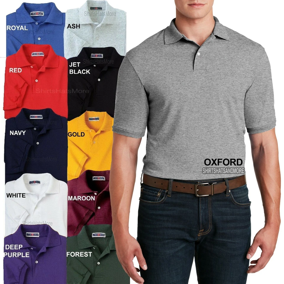 Camisa de golf BIG PARA HOMBRE Jerzees Jersey Polo Spot Shield Algodón/Poliéster 2X, 3X, 4X, 5X  Foto 1 de 1