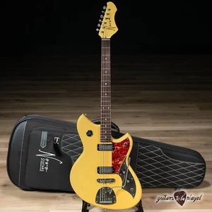 Novo Nucleus Serus J Baritone Guitar w/ Lollar Mini Broilers – Vintage Cream - Picture 1 of 11