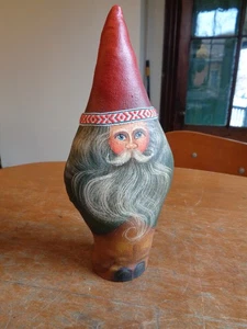 Vintage Weihnachtsmann Leinwand Puppe Knome Kathi Stingle 9 Zoll - Bild 1 von 5