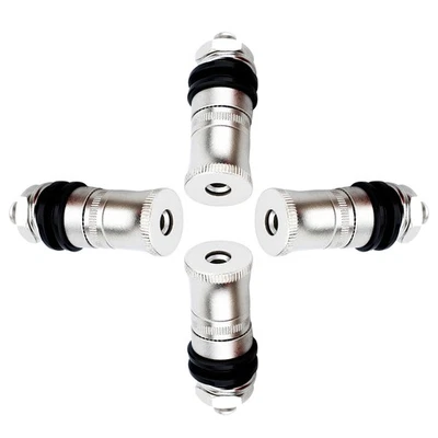 4Pack Rhodium Plated Speaker Amplifier Binding Post Terminal Banana Plug Socket - Image 1 of 4