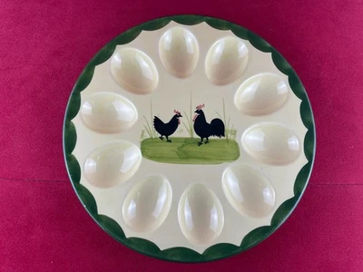 Zeller Keramik - Hahn und Henne - Eierteller 24,5 cm - Bild 1 von 3