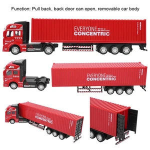 1: 48 Alloy Container Truck Model Toy Highly Simulation Children Car Toys V DW - Picture 1 of 12