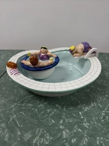 Vintage 1995 Lotus Swim Pool & Hot Tub Chip Take A Dip Serving Party Set  - Picture 1 of 5