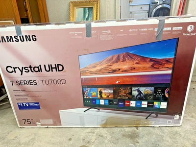 75" Samsung smart TV HDR/HDMI Hey google/ Apple air/ Alexa capable - Image 1 of 4