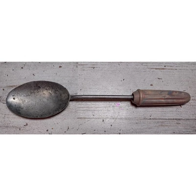 Vintage Metal Spoon with Marbled Plastic Handle Child Pretend Play 5 5/8" - Image 1 of 4