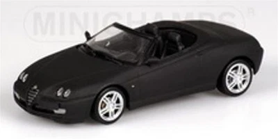 1:43 Minichamps Alfa Romeo Spider Matt Black 400120333 Diecast Modellino - Immagine 1 di 2