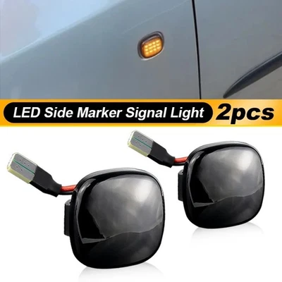 2x LED Black Lens Amber Turn Signal Side Marker Lights For Audi A4 /A4 Quattro - Image 1 of 4