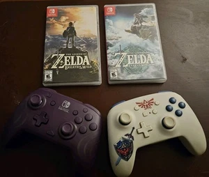 Zelda: Tears of the Kingdom / Breath Of The Wild Nintendo Switch & Controller Lot - Bild 1 von 14