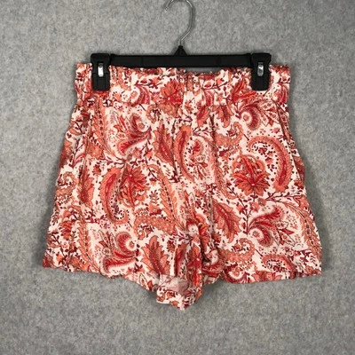 Cynthia Rowley Shorts Small Paisley Linen Pockets Resort Beach Western Cottage - Image 1 of 4