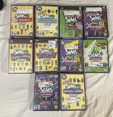 Lot of 10 The Sims 2 PC Game CD ROM Expansion Packs Sealed - Image 1 of 3