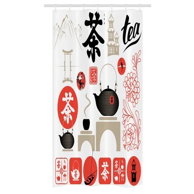 Tea Party Stall Shower Curtain Japanese Tea Culture - Image 1 of 3