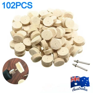 Polishing Buffing Wheel For Dremel Rotary Felt Power Tool Kits Wool 102PCS Pads - Picture 1 of 7