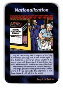 Nationalization Card Unlimited INWO Illuminati New World Order Game - Picture 1 of 4