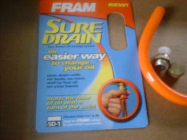 FRAM SD-1 Sure Drain SureDrain Sin Herramienta Sistema de Drenaje de Aceite Rosca Tamaño 1/2"x20 NUEVO Foto 1 de 4