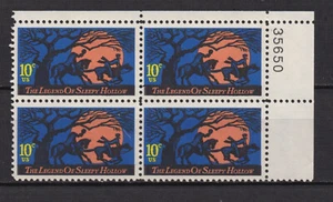 Scott #1548 The Legend of Sleepy Hollow (Plate Block Of 4) 1974 Mint NH OG - Bild 1 von 4