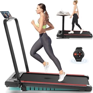 Tapis roulant elettrico cyclette con display LCD home trainer walkpad fino a 140 kg DE - Foto 1 di 25