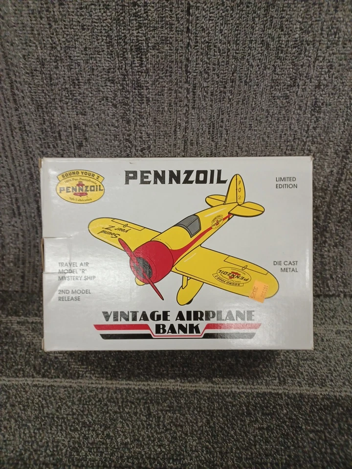 1:32nd Scale Pennzoil Diecast Airplane Bank By Spec Cast - Image 1 of 1