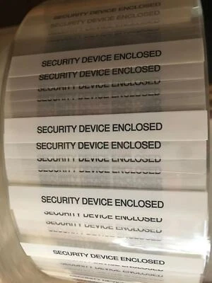 LDB SECURITY DEVICE ENCLOSED LABEL W/ADHESIVE BACK 4" X 1 5/16", 1000/PK