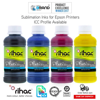 Dye Sublimation Ink for Epson or Brother CISS or Refillable Heat Transfer 100ml - Image 1 of 3