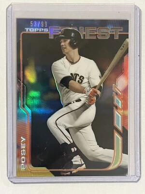 2014 Topps Finest Black Refractor /99 Buster Posey #12 - Image 1 of 2