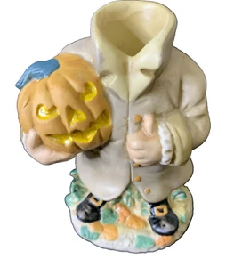 Enesco Headless Horseman Halloween John Jonik 1989 Figurine Jack o Lantern - Picture 1 of 15