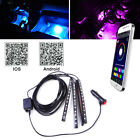 Car Interior 12 LED Footwell Neon Atmosphere Light Strip Phone App Music Control