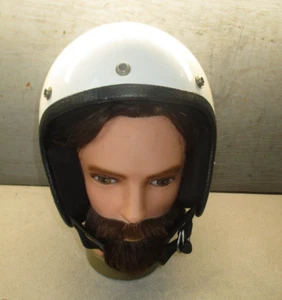 SAFETECH PRO OPEN FACE HELMET 1974 WHITE MOTORCYCLE ATV MX AHRMA SZ-L VTG - Picture 1 of 8