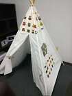 Holiday Gift 6ft Cotton Canvas Deluxe Teepee Playhouse Play Tent OWL DESIGN