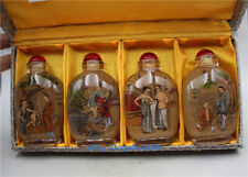  Collect Old Chinese Glass Hand-Painting Man and woman Snuff Bottle 21599