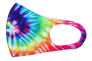 Fashion Reusable Face Mask-Lightweight Washable Stretch Fabric-Tie Dye Art Print - Picture 1 of 3