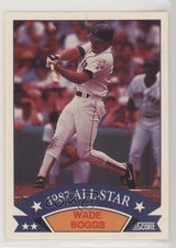 1988 Score Wax Box Bottom All-Star Box Bottoms Wade Boggs #4 HOF