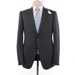 Ermenegildo Zegna NWT Wool/Silk Two Piece Suit Sz 50R US 40R Gray/Black Birdseye