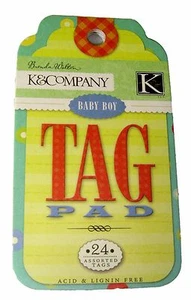 K & Company BW Small Wonders Niño Tag Pad Libro de recortes Diario K & Co 24 piezas - Imagen 1 de 7