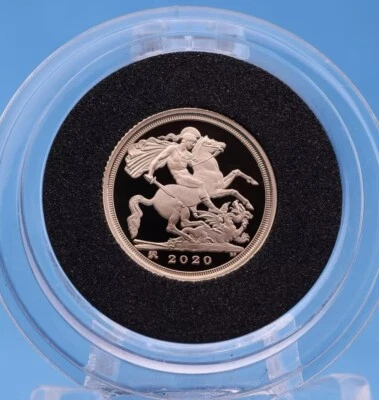 2020 UK Great Britain Gold Proof 1/4 Sovereign • King George III / Elizabeth II - Image 1 of 4