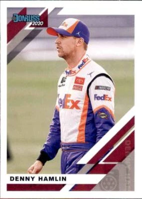 2020 Panini Donruss Base #35 Denny Hamlin Joe Gibbs Racing - Image 1 of 2