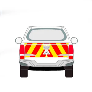 Mitsubishi L200 MK5 Pickup 15+ CHEVRON KIT FULL ENGINEERING GRADE REFLECTIVE - Picture 1 of 3