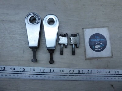 1974 Suzuki GT550 Triple S278-5) left and right rear wheel chain adjusters set  - Image 1 of 4