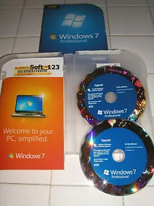 =NEW= Microsoft Windows 7 Professional Upgrade 32 Bit and 64 Bit DVD MS WIN PRO - Picture 1 of 3