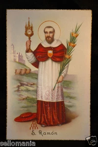 ANTIGUA POSTAL SAN RAMON . OLD SAINT RAMON HOLY CARD SEE MY SHOP CC39 - Picture 1 of 1