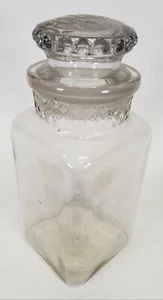 HTF antico vintage originale Pomona Country Store o farmacia barattolo vetro con coperchio - Foto 1 di 12