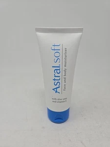 Astral SOFT Gesicht Körper Feuchtigkeitscreme Creme Aloe Vera und Vitamin E, 100ml Tube USA - Bild 1 von 3
