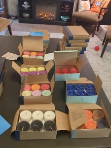 HUGE Lot of 224 PARTYLITE Universal Tealight Candles in Boxes Assorted Scents - Picture 1 of 13