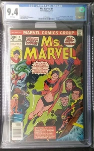 Ms. Marvel #1 1st Carol Danvers As Ms. Marvel CGC 9.4 White Pages Marvel 1977 - Picture 1 of 6