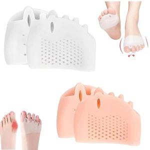 2 Pairs Silicone Toe Separators, Bunion Corrector Cushion, Metatarsal Pads, B... - Picture 1 of 8