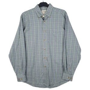L.L.BEAN Green Check Shirt Long Sleeve Casual Cotton Mens S - Picture 1 of 4