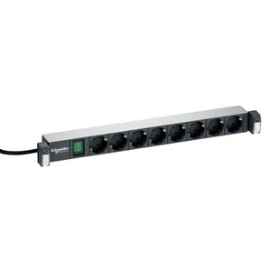SCHNEIDER Actassi 19" 8 Schuko Netzteil mit Lichtschalter VDIG16273 - Bild 1 von 4