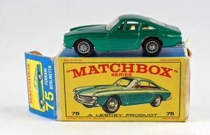 Ruedas de radios Matchbox RW 75B Ferrari Berlinetta d'greenmetallic excelentes en caja "E" - Imagen 1 de 10