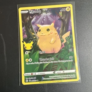 PIKACHU FULL ART HOLO 25 TH ANNIVERSARY EDITION POKÉMON LP - Picture 1 of 7
